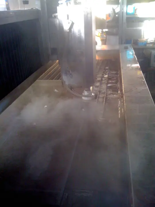 Nebulizzazione durante il taglio